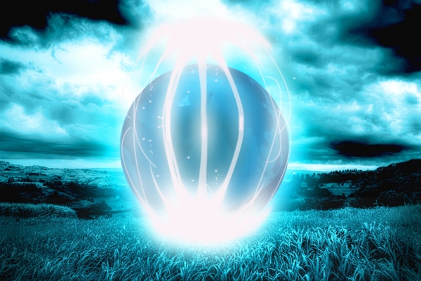 Creation of Big Blue Globe Glowing: Step 5
